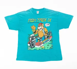 80s FISH TREK IX Star Trek Humor Tee - Extra Large
