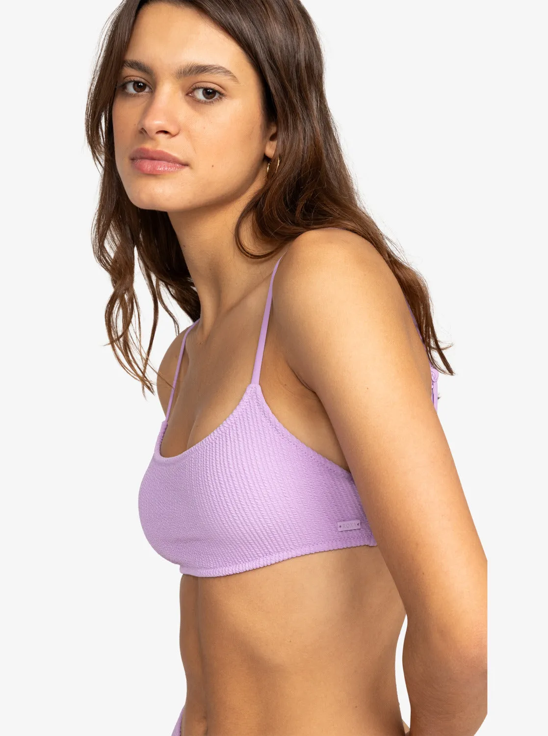 Aruba Basic Bralette Bikini Top - Crocus Petal