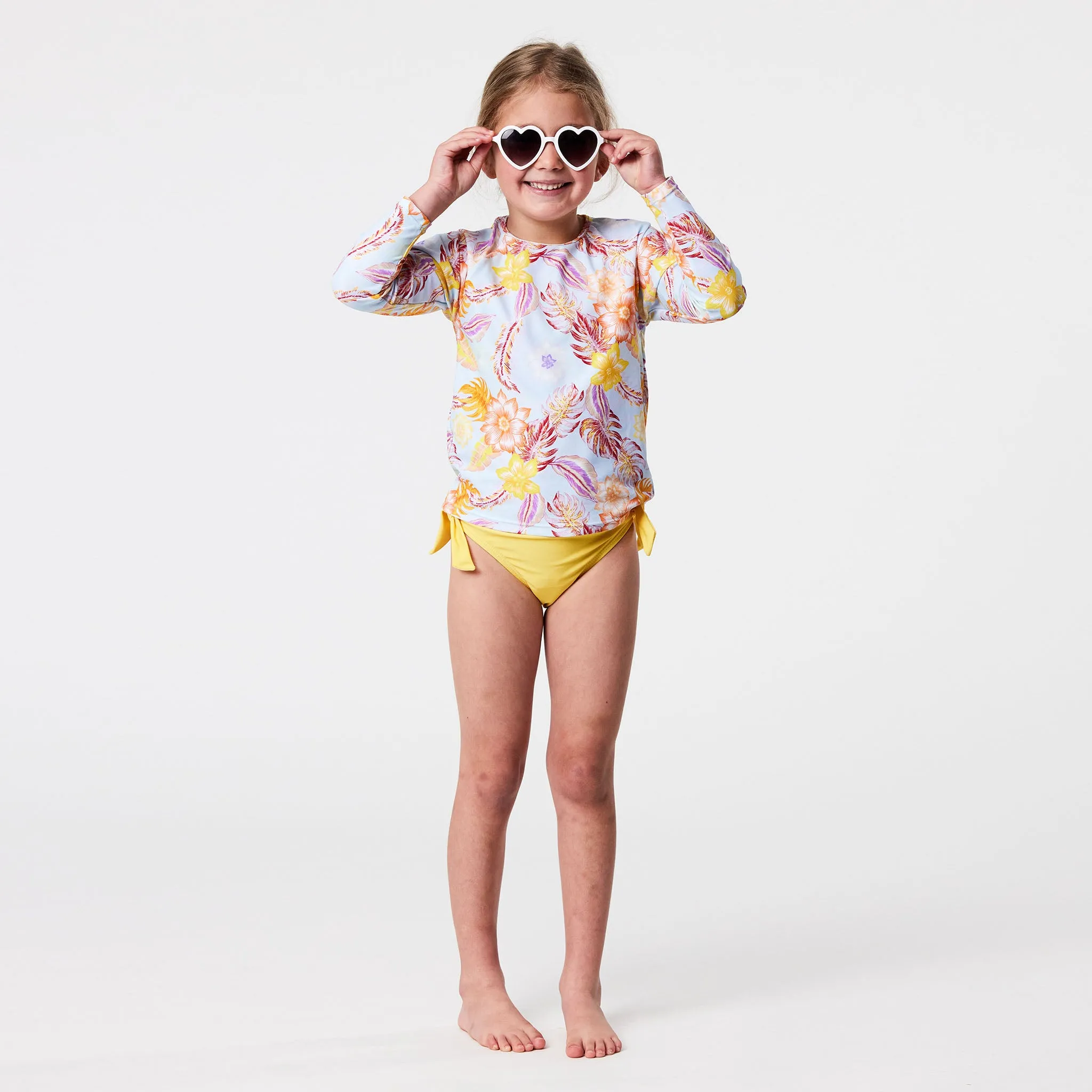 Boho Tropical Sustainable LS Rash Top
