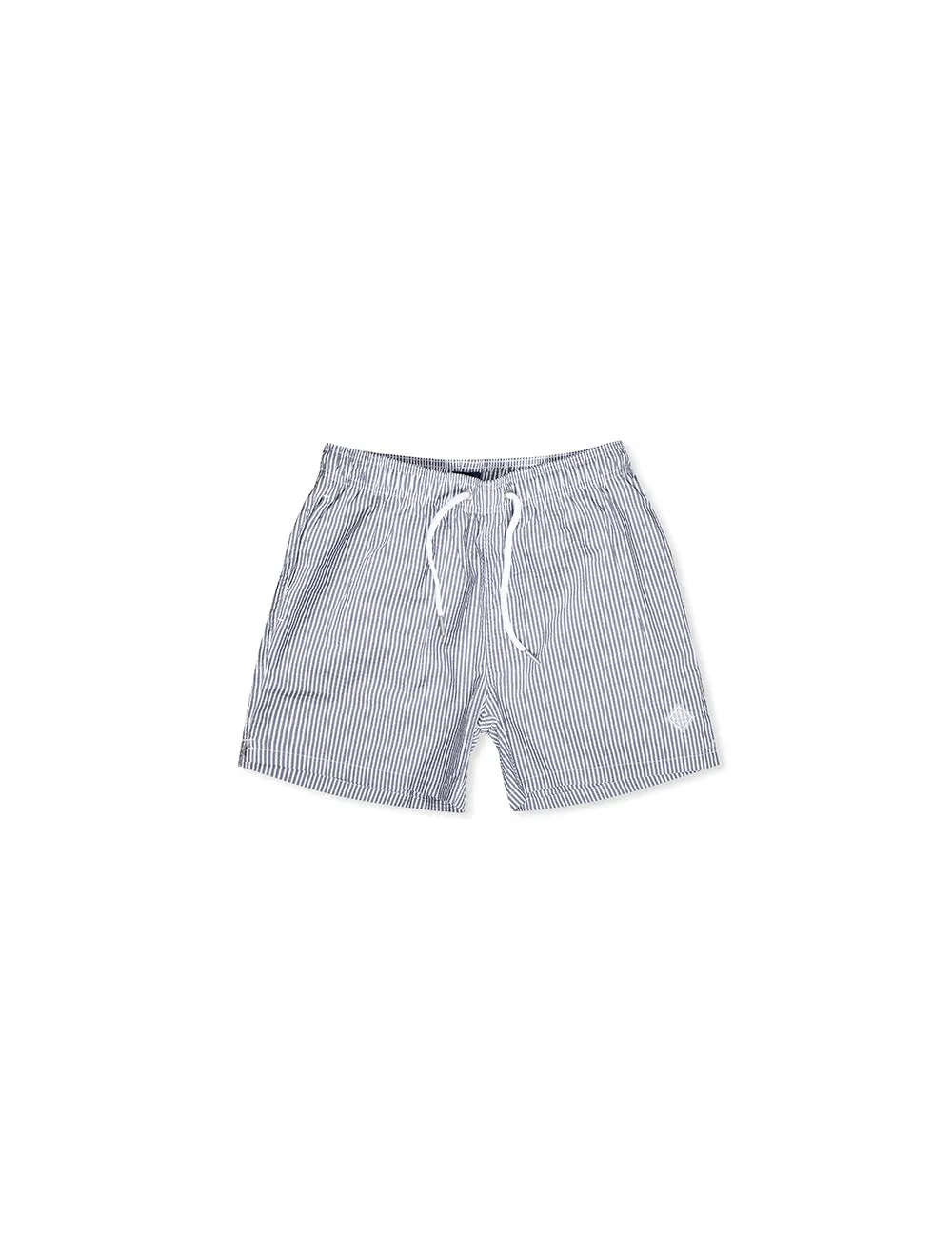 Classic Fit Seersucker Swim Shorts Marine