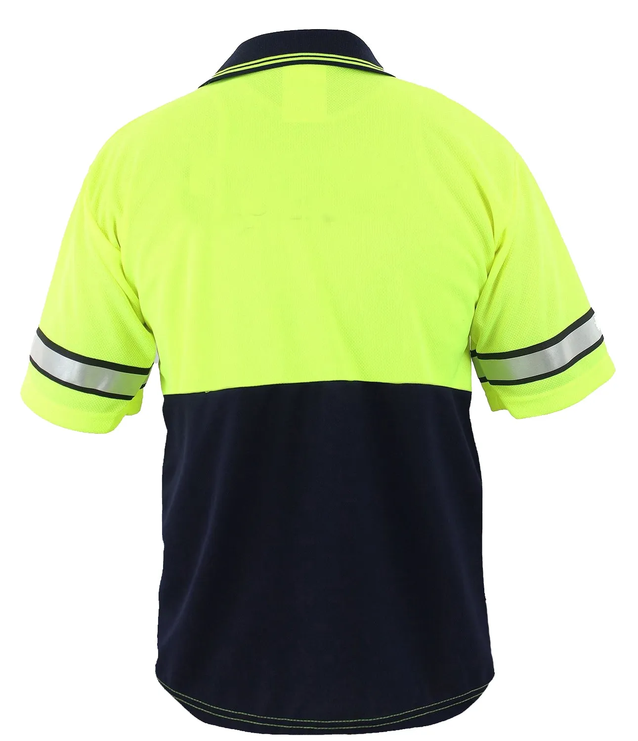 First Class High Visibility Two Tone Polo Shirt with Reflective Stripes