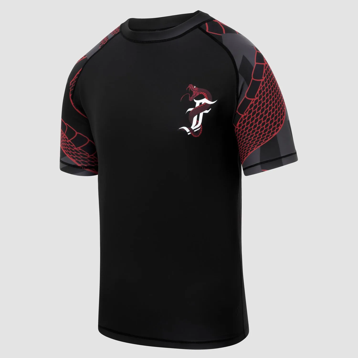 Fumetsu Anaconda Womens Short Sleeve Rash Guard Black/Red