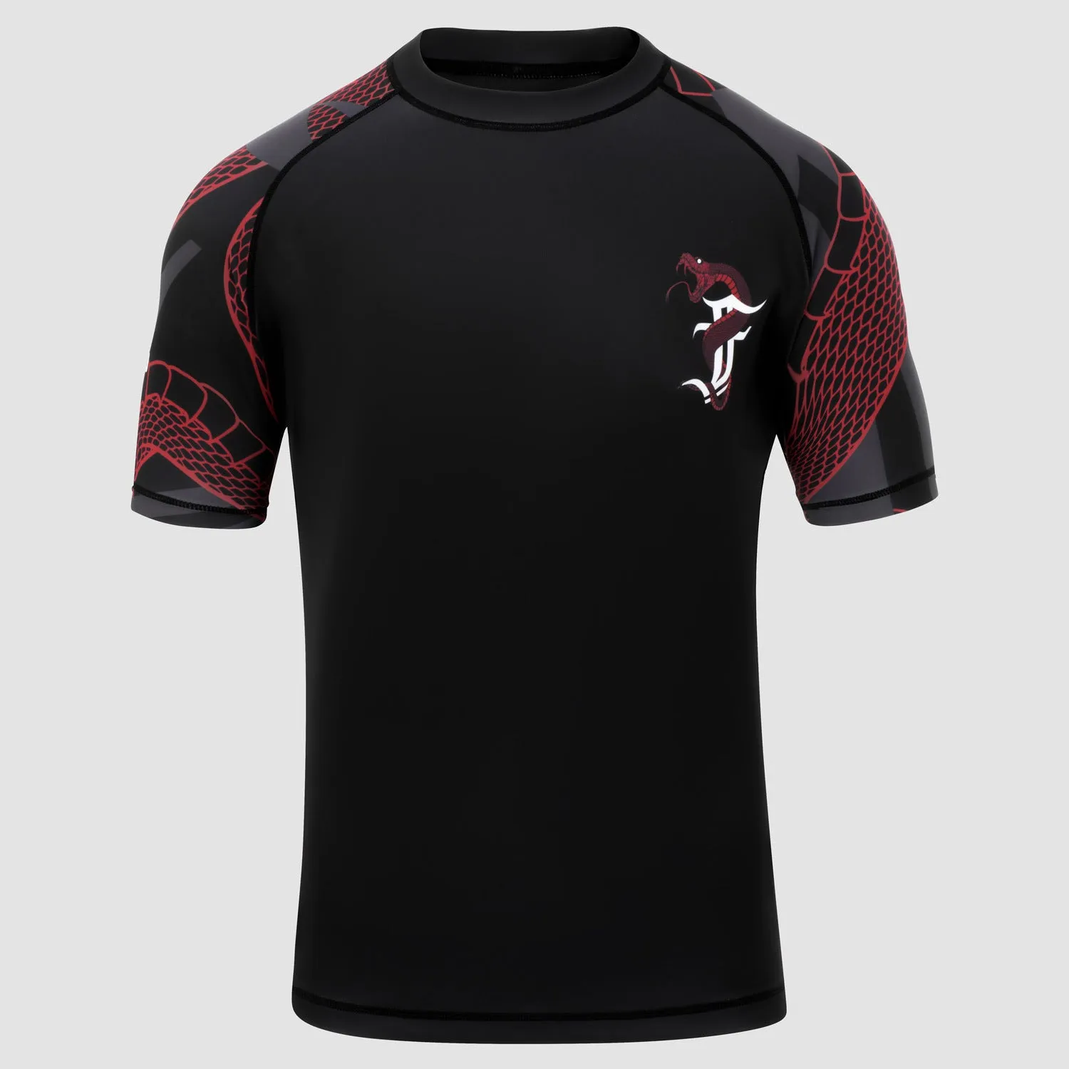Fumetsu Anaconda Womens Short Sleeve Rash Guard Black/Red