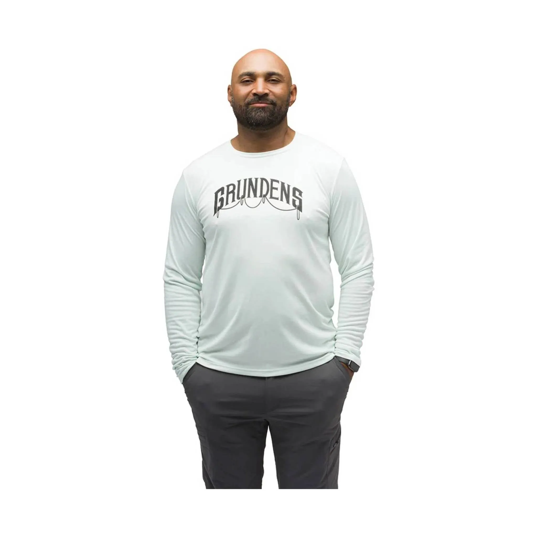 Grundens Men's Tuna Long Sleeve Tech Tee - Wan Blue