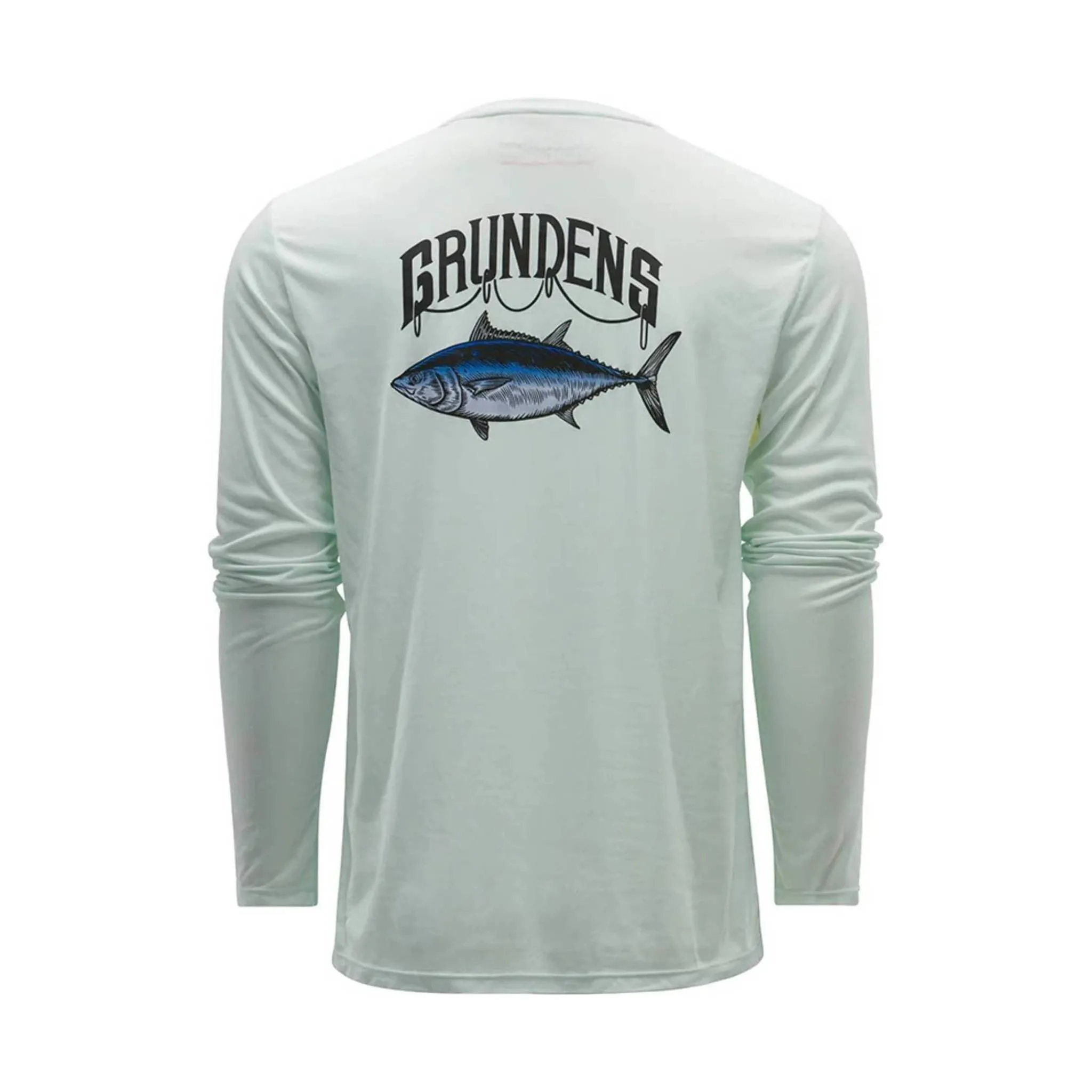 Grundens Men's Tuna Long Sleeve Tech Tee - Wan Blue