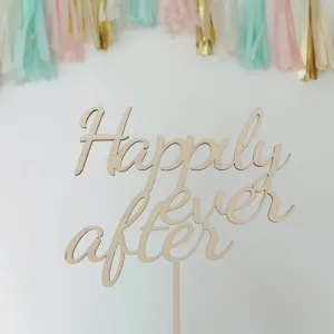 Happily Ever After Wedding Cake Topper