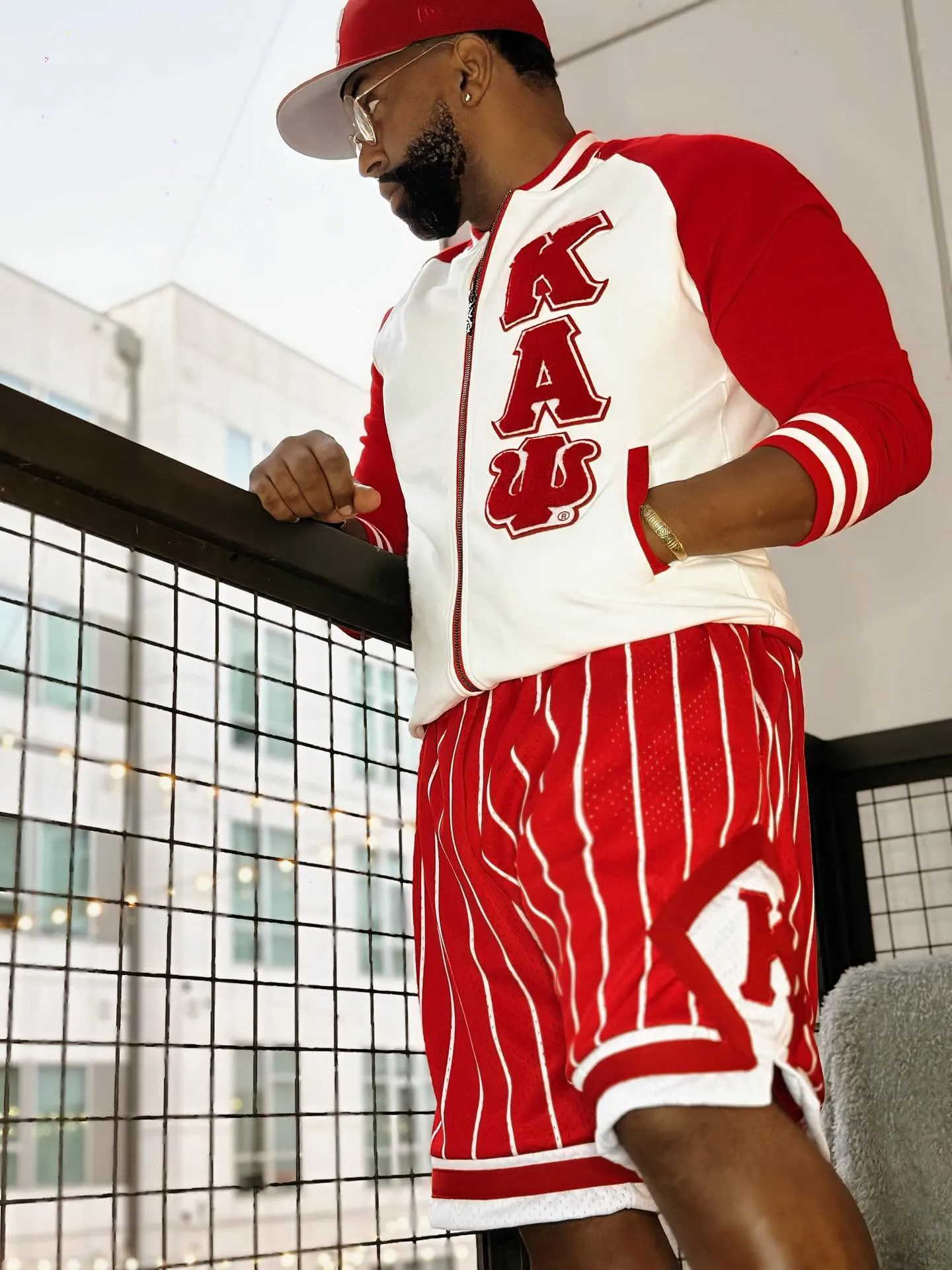 Kappa Pinstripe Heavy Mesh Basketball Shorts