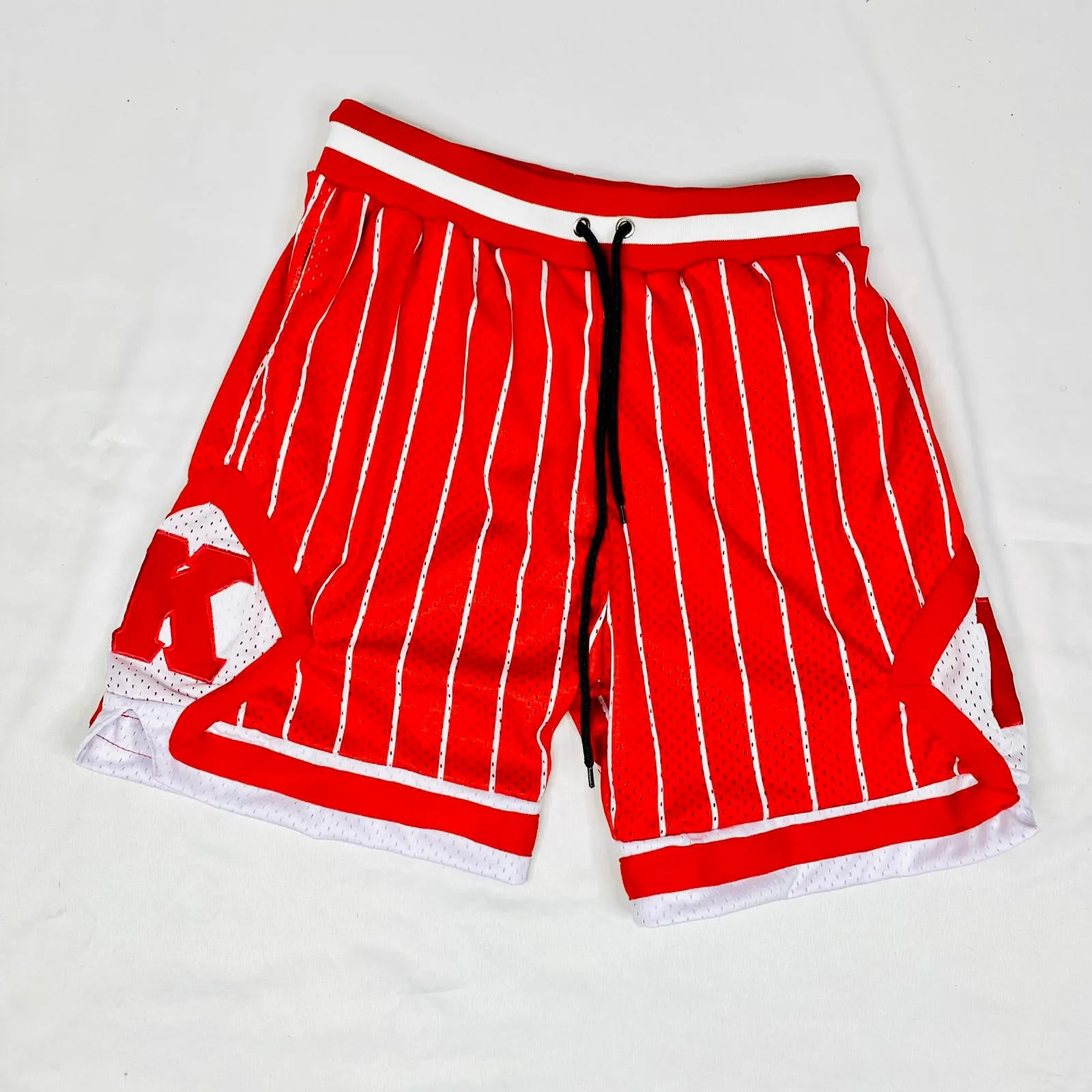 Kappa Pinstripe Heavy Mesh Basketball Shorts