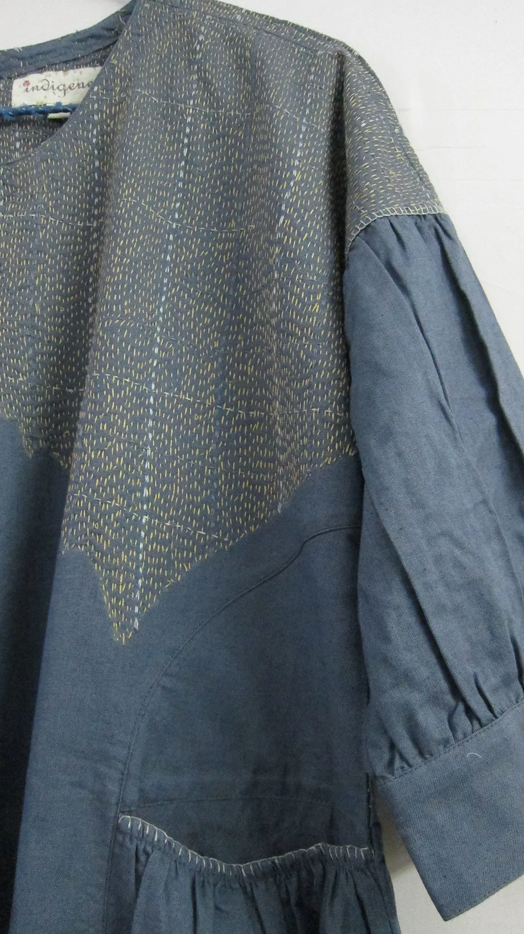 Linen Gathered Pocket Dress (READY TO SHIP)