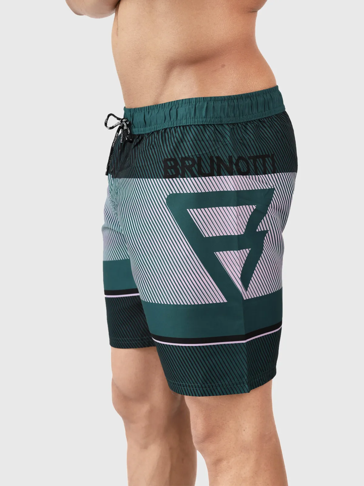 Maron Men Long Swim Shorts | Green