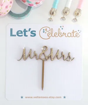 Mr & Mrs Cake Topper