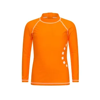 Orange/ white long-sleeved rash top (zipped)