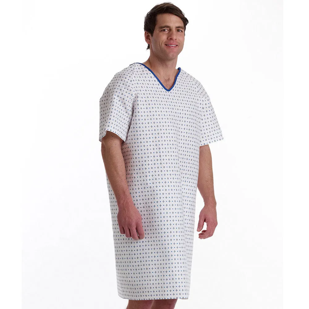 Overlap Back Closure Gowns with snap (12 Pack)
