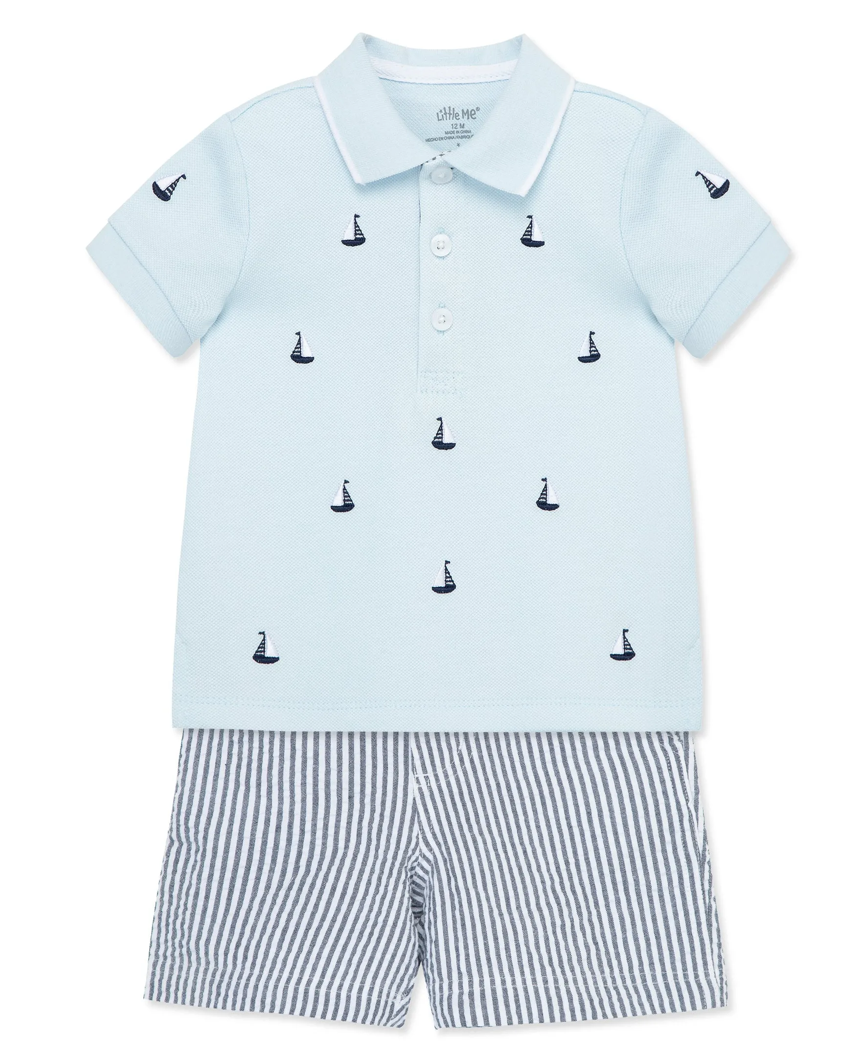 Sailboat Polo Toddler Short Set (2T-4T)