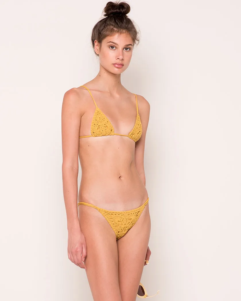 VELZY TOP | Mustard Crochet