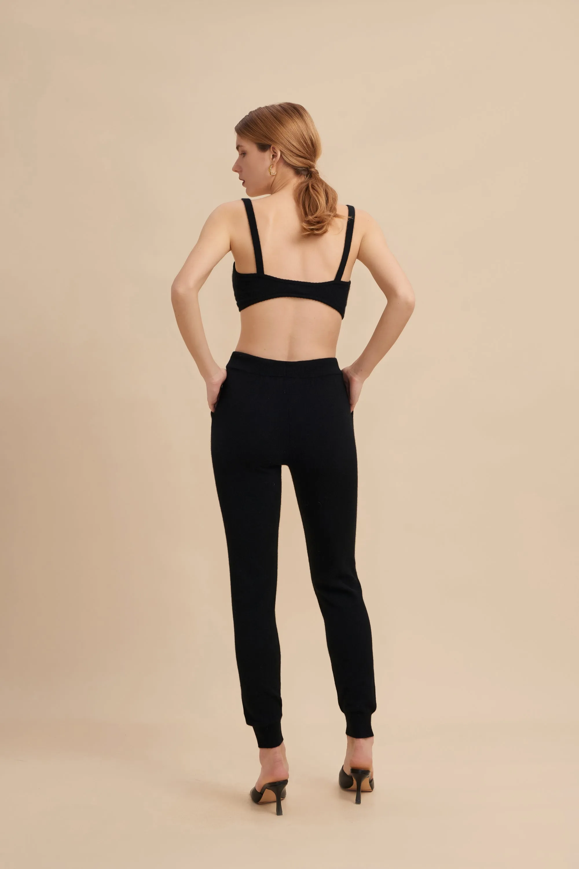 Vicia Cashmere Bralette - Black