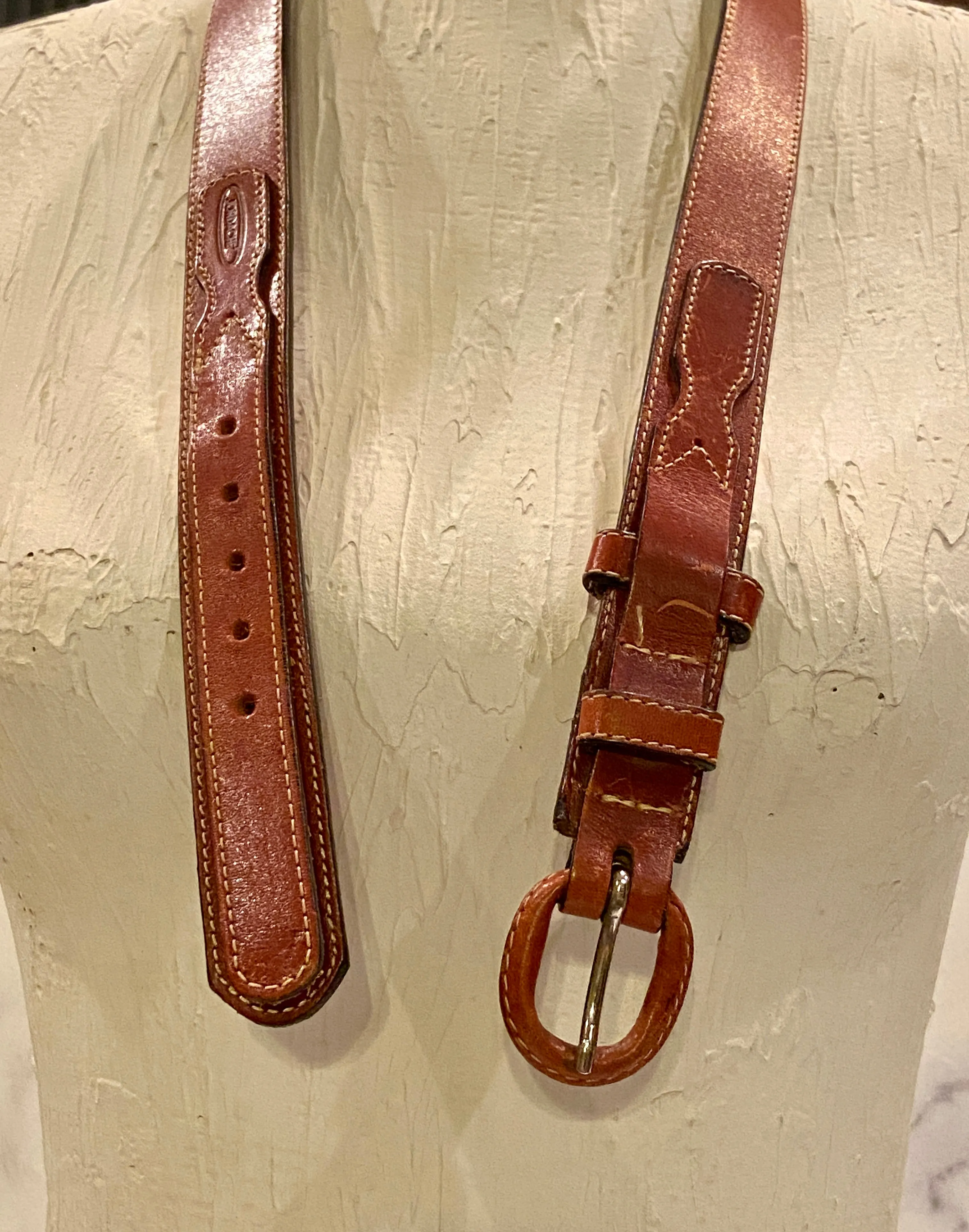Vintage jordache leather belt