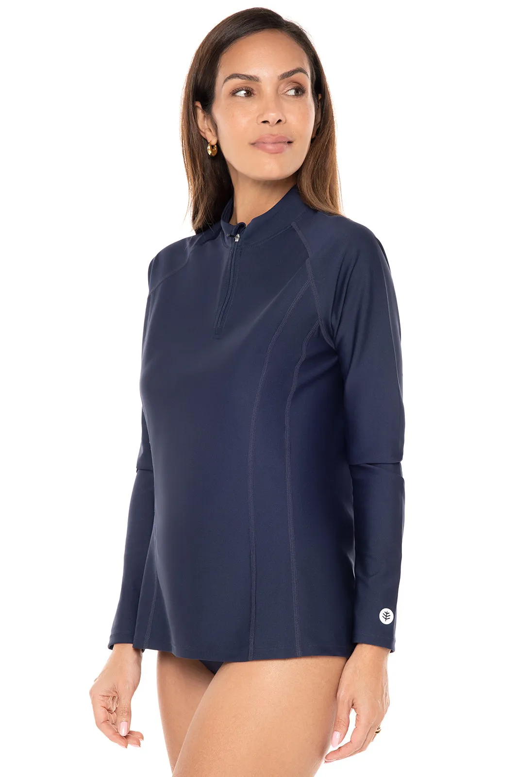 Women's Freestyle Long Sleeve Rash Guard  | Navy