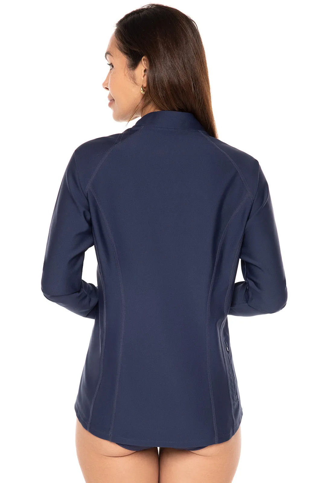 Women's Freestyle Long Sleeve Rash Guard  | Navy