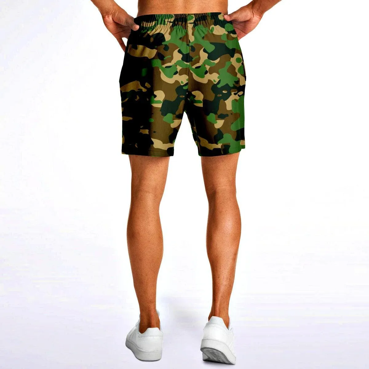 Woodland Camouflage Athletic Shorts