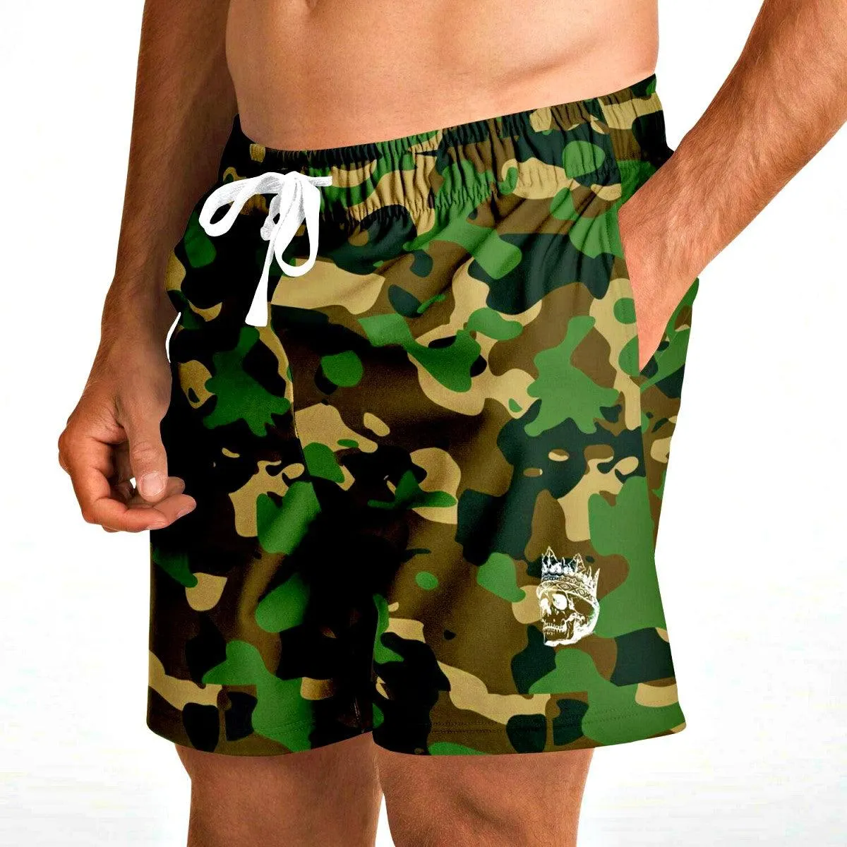 Woodland Camouflage Athletic Shorts